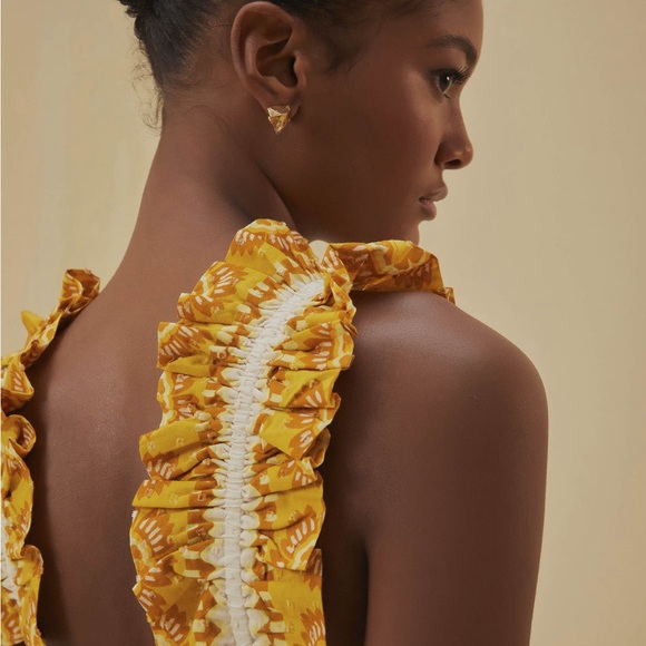 Farm Rio Aura Floral Midi Dress (XS) - Picture 5 of 6